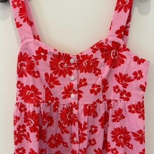Draper James Pink Dress with Red Floral Design
